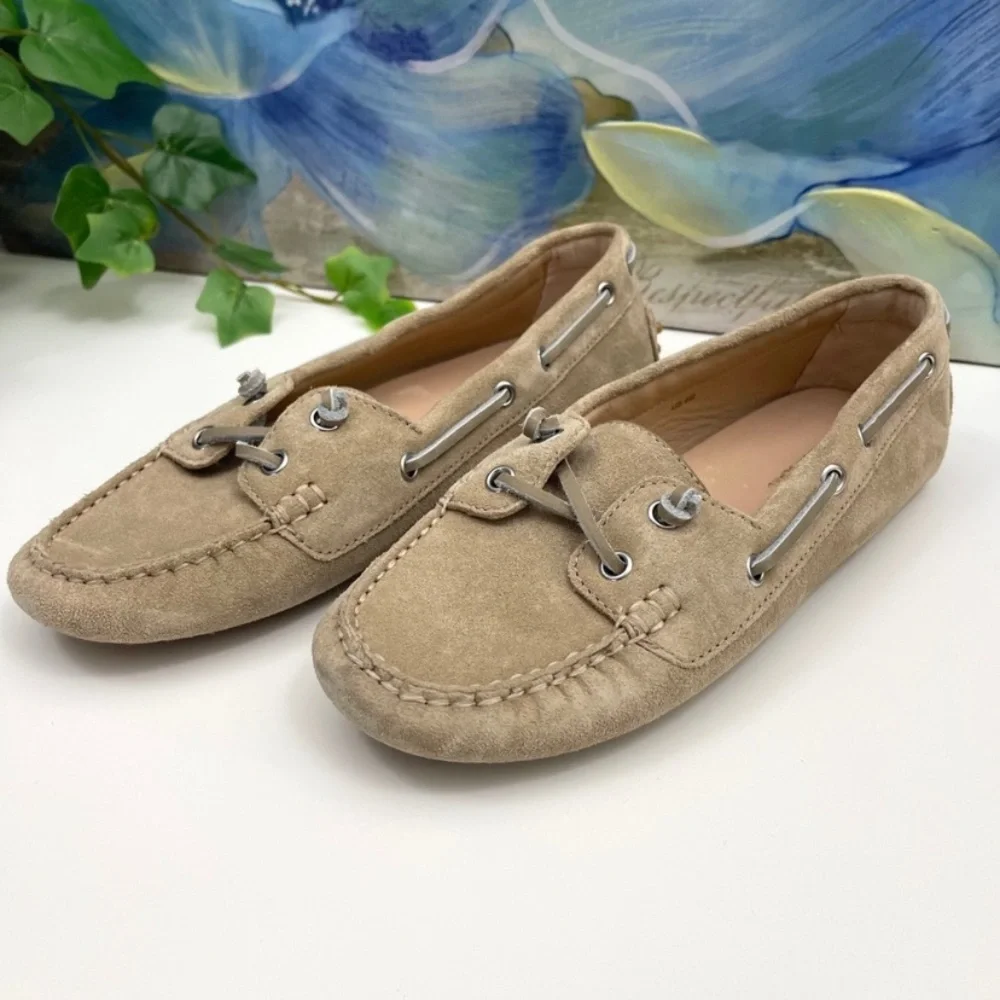 New Veronica Beard Jia Boater Flats in Sand Size 6 - Picture 6 of 14